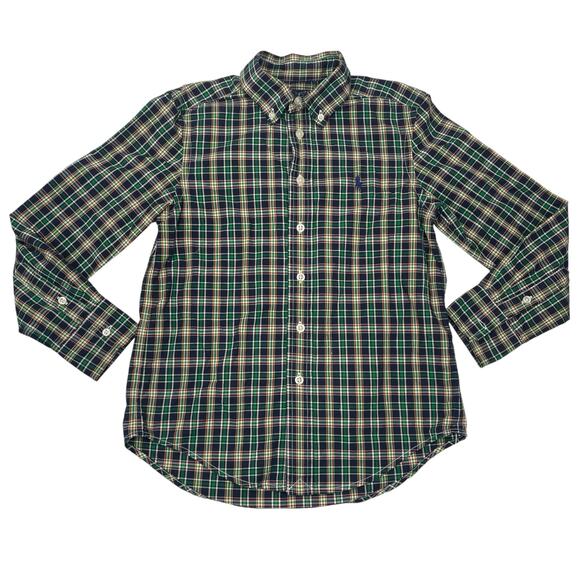 Ralph Lauren Boys Small 8 Long Sleeve Button Up Plaid Shirt - Picture 2 of 5